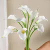 Dekoratif Çiçekler 1 PCS Calla Lily Simülasyon Çiçek Ev Dekoru Düğün Pografi Hanehalkı Süsleme Kağıdı Buket Scrapbooking Bloom