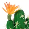 Fiori decorativi 3 pezzi Artificiale Cactus Ornamento Statue in vaso di simulazione in plastica Decorazione da tavolo