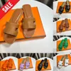 Orange Designer Sandals,2024 Fashion Summer Slippers,Low Flat Heels Leather Sandale,Womens Dress Slides Slipper,Luxury Beach Sandal Shoes,size 35-42 woman claquette