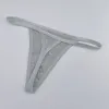 3pcs Simple Stripe t Back Panties Femmes Low Rise Thongs Lingerie Sports G-Strings Female Souswear Plus taille