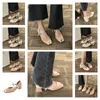 blue dress shoes designer heel Slingback pump Woman canvas tweed Summer Goatskin Grosgrain Luxury back sandals