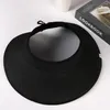 Berretti pieghevoli cappello da sole goccia di sole con un design largo regolabile a bordo anti-UV per viaggi per le vacanze estive