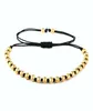 BC Anil Arjandas Pave Rose Gold 5mm Round Beads Braided Macrame Bracelet Bracelets Mens Womens New Style Association1815714