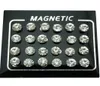 Stud Regelin 12 Pairlot 4567mm Ronde Crystal Rhinestone Magneet Earring Puck Dames Mens Magnetic Fake Ear Plug Jewelry9017867