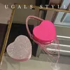 Bolsa de diamante para pêssego de pêssego bolsa de luxo bolsas de luxo para mulheres bolsas de tassel bolsas de ombro de ombro de ombro