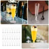 Disposable Cups Straws Plastic Goblet Glasses Flutes Red Goblets Bar Drinks Cocktail