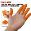 10/100pcs Disposable Finger Cots Natural Rubber Latex Non-slip Anti-static Fingertips Protector Industry Gloves Fingertip Gloves