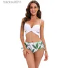 Frauen Badebekleidung 2022 Stile Frauen039s Badebekleidung sexy zwei Stücke Dreieck Badeanzug Strand Cover Dame gepolstert Bra Fashion Plant Bikini3637077 C240412