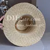 Chapeau de paille Designer Raffiah Bucket Hat Luxury Summer Beach Hat Femme Femme Paille plate Paille avec ruban de soie