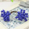 Decorative Flowers 25pcs/50 Heads 0.7cm Mini Fake Fruit Small Double Berries Artificial Flower Cherry Stamen Wedding Christmas