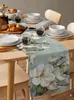 Idyllic White Flowers Vintage Background Table Runner Cozinha Tabela de jantar Decoração Toleta de casamento Decoração de férias de férias Mesa Runner