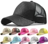 2019 girls cap Messy Buns Trucker Plain Baseball Visor Cap Unisex Glitter Hat petten voor mannen cappellini uomo XP1511418179