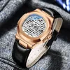 Montre-bracelets Chenxi Fashion Cuir Dress Business Men Regardez le squelette automatique Squelette Mécanique étanche lumineux Wristwatch Reloj Hombre