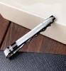 Tie Clip Titanium Steel Metal Fashion Steels Silver Ties Pins Bar Buckle Pin With Box2489985