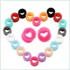 Plug tunnels tunnel auricolare silice morbido cuore vuoto 6- 16 mm Gioielli per il corpo Garza sile Mix Colori Delivery Delivery Dha3P DHA3P