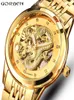 Skeleton Gold Mechanical Watch Men Automatic 3d Carved Dragon Steel Mechanical Wrist Watch China Luxury Top Brand Self Wind 2018 Y3154821
