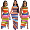 Summer Dress Beach 2024 Swim Wear Cover Up Bathroom Ups For Swimwear Women Ladies Striped Long Skirt Polyester Spandex Solid