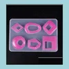 Molds Sile Resin Jewelry Casting Mods Transparent Uv Ear Pendant Charm Mold With Hole Diy Craft Making Drop Delivery Tools Equipment Dheur