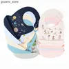 Śledzenie BIB Burp Cloths Lofca 1 kawałek Baby BIB Wodoodporny silikon karmienia dziecięcego Saliwa Ręcznik Fartuch Baby Regulowany w różnych stylach Y240412 Y240412