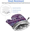 2 PC Set Oven Mitts Tribal Ethnique Elephant Mandala Elephant Baking Glove For Cooking Bbq Four Gants Kitchen Gants Gants For