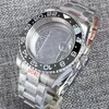 Wristwatches 40mm Watch Cases 20mm Strap Black/Blue Gray Bezel Fit Nh35 PT5000 Movement Luminous Hands Sapphire Glass 200m Waterproof