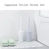 Porte-brosse de toilette debout ensemble avec des accessoires de salle de bain à longue poignée Nettoyeurs de cuve de cuve sans outil de nettoyage d'angle mort pour salle de bain