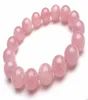 8mm Natural Madagaskar Deep Pink Rose Quartz Crystal Round Peads Armband AAA3286898