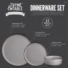 Assiettes Kitchen Set Dingelware 12 Piece Dîner Assiette de salle à manger Sable Bol lave-vaisselle lavable