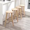 Tabourets de bar de luxe modernes Design de maison en bois nordique chaise cuisine bureau meubles hauts tabouret nordique décoration intérieure