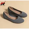 Casual Shoes 2024 Flat Women Single Simple Solid Color Woman Round Toe Spring Autumn Commonta Latex Intersole