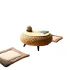 Simple Modern Rattan Woven Bed Side Table Tatami Coffee Tables Bedroom Zen Small Table Balcony Bay Window Tea Table