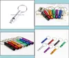 Keychains Metal Whistle Portable Self Defense Keyrings Rings Holder Fashion Car Key Chains Accessories Outdoor Cam Survival Stones7701607