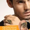 U7 Stainless Steel Dragon Rings for Men Women Punk Jewelry Black Retro 18K Gold Color Vivid Animal Full Head Wrap Rings240412