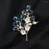 Broszki Pearl Plum Crystal broszka niszowa nisza luksus elegancki elegancki high-end corsage pin Akcesoria modny prezent
