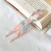 Hair Clips Ins U Shaped Pin Tortoiseshell Sticks Retro Rose Flower Acetate Hairpin For Delicate Girls