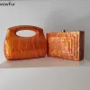 Bacs en acrylique orange vif pvc portefeuille de soirée femme boutique marque designers sac à main et sacs à main sacs de fête de mariage