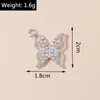 10pcs Glorious Shining Crystal Butterfly Charms Pendants of Necklaces Earrings DIY Jewelry Making High Quality Charms Supply 240408