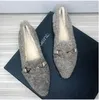Повседневная обувь шикарно с заостренными наконечниками и изоляцией хлопка zapatos de Mujer Loafer