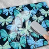 Tapis 1pc beaux papillons bleus tapis de sol absorbant pour le salon chambre de salle de bain entrée décoration de tapis sans glissement