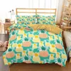 Bedding Sets Fruits Tropical Pineaples Tampa de edreta Conjunto de covers de edrete 3D Adultos de abacaxi adultos para crianças com roupas de cama de cama de cama de cama de cama