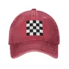 Ball Caps 2 Tone White Black Checkerboard Ska Retro Mod Roundel Cowboy Hat Party Hats Cosplay Beach Outing Men'S Women'S