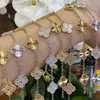 Браслет Clover Clover 18K золотые ювелирные дизайнеры браслетов для женщин титановых стали, не выцветших, никогда не выцветая неаллергические, золото/серебро/роза, магазин/21621802