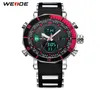 Weide Luxury Brand Analog Sports Digital Numeral Date Men039S Quartz Business Silicone Belt Watch Men Owatch da polso Relogio Mascul2131592