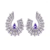 Dangle Earrings Luxury Amethyst Geometric 2024 Temperament