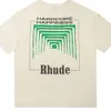 RH Designers Mens Rhude Shirt broderie T-shirts for Summer Mens Tops Letter Polos Shirt tshirts Vêtements à manches courtes grandes taille plus 100% coton FDD