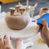 46pcs /conjunto de herramientas de recubrimiento de cerámica Conjunto de múltiples agujas de bricolaje para colorear esmalte de arcilla pintada de escultura kit de tallado de tallado