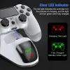 Chargers Dual Controller Charger Dock LED USB -laadstandaard Station Cradle voor Sony PlayStation 4 PS4 / PS4 Pro / PS4 Slim Controller