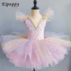 Bühnenbekleidung Ballett -Tanzkleid Girls Pettirtirt Kindertanz Kleidung Kleinkind Professionelle kleine Schwanenkostüm Tutu Gaze Rock