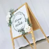 Decorative Flowers 2PC Artificial Wedding Arch Kit Boho Dusty Rose White Pink Eucalyptus Garland Drapes For Decoration Welcome Sign