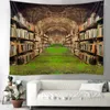 Tapestries Vintage Mystery Library Tapestry Pohemian Decorations for Room Wall Wall Canvas Tapiz de Pled